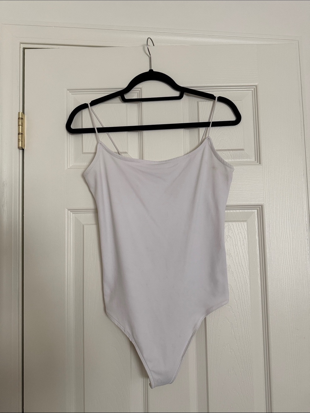 Abercrombie & Fitch Soft A&F Collection Double Strap Bodysuit White Large